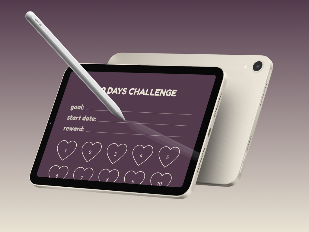 30-Day Challenge Tracker – Light & Dark Theme (Printable & Digital)