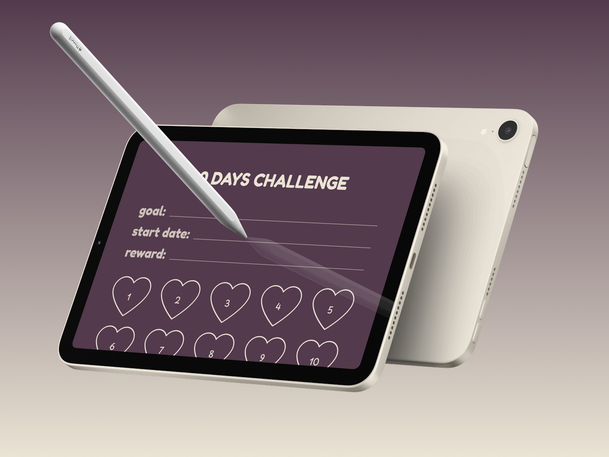 30-Day Challenge Tracker – Light & Dark Theme (Printable & Digital)