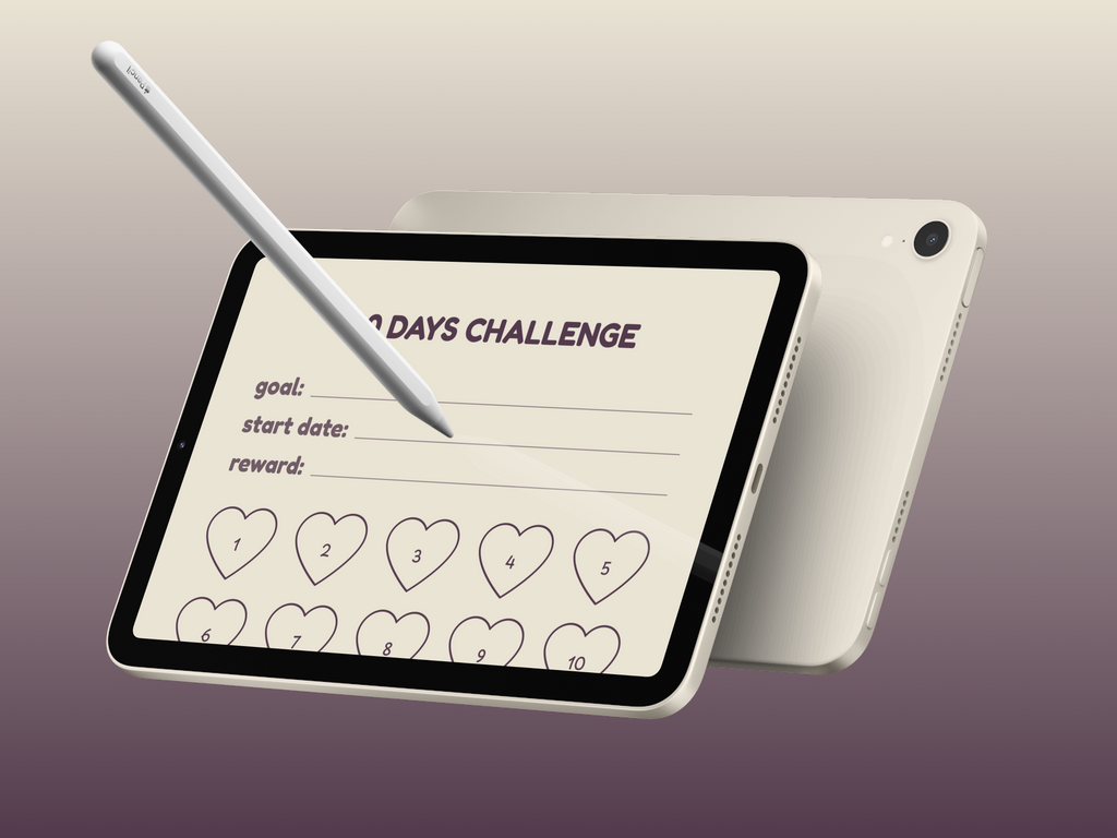 30-Day Challenge Tracker – Light & Dark Theme (Printable & Digital)