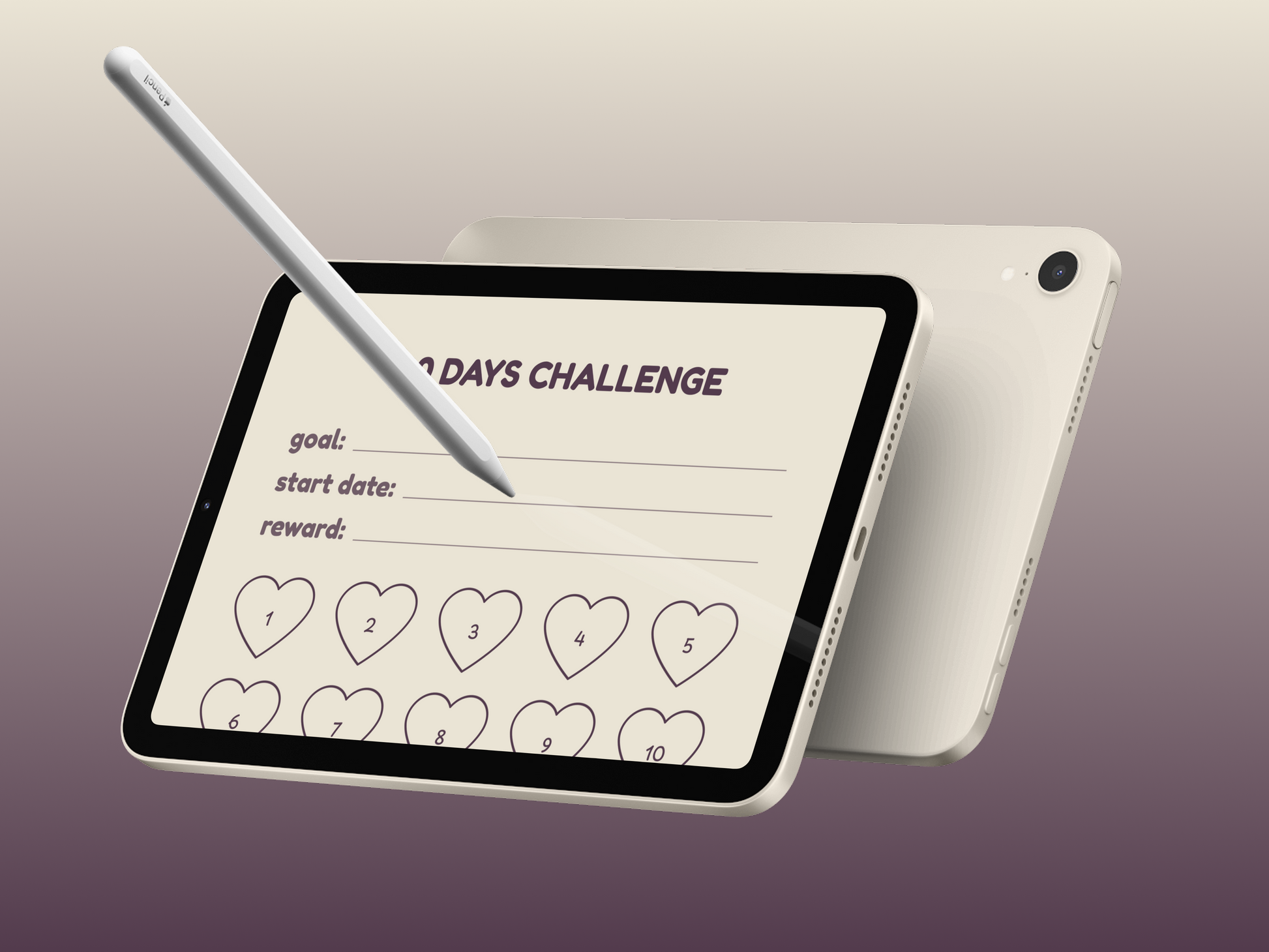 30-Day Challenge Tracker – Light & Dark Theme (Printable & Digital)