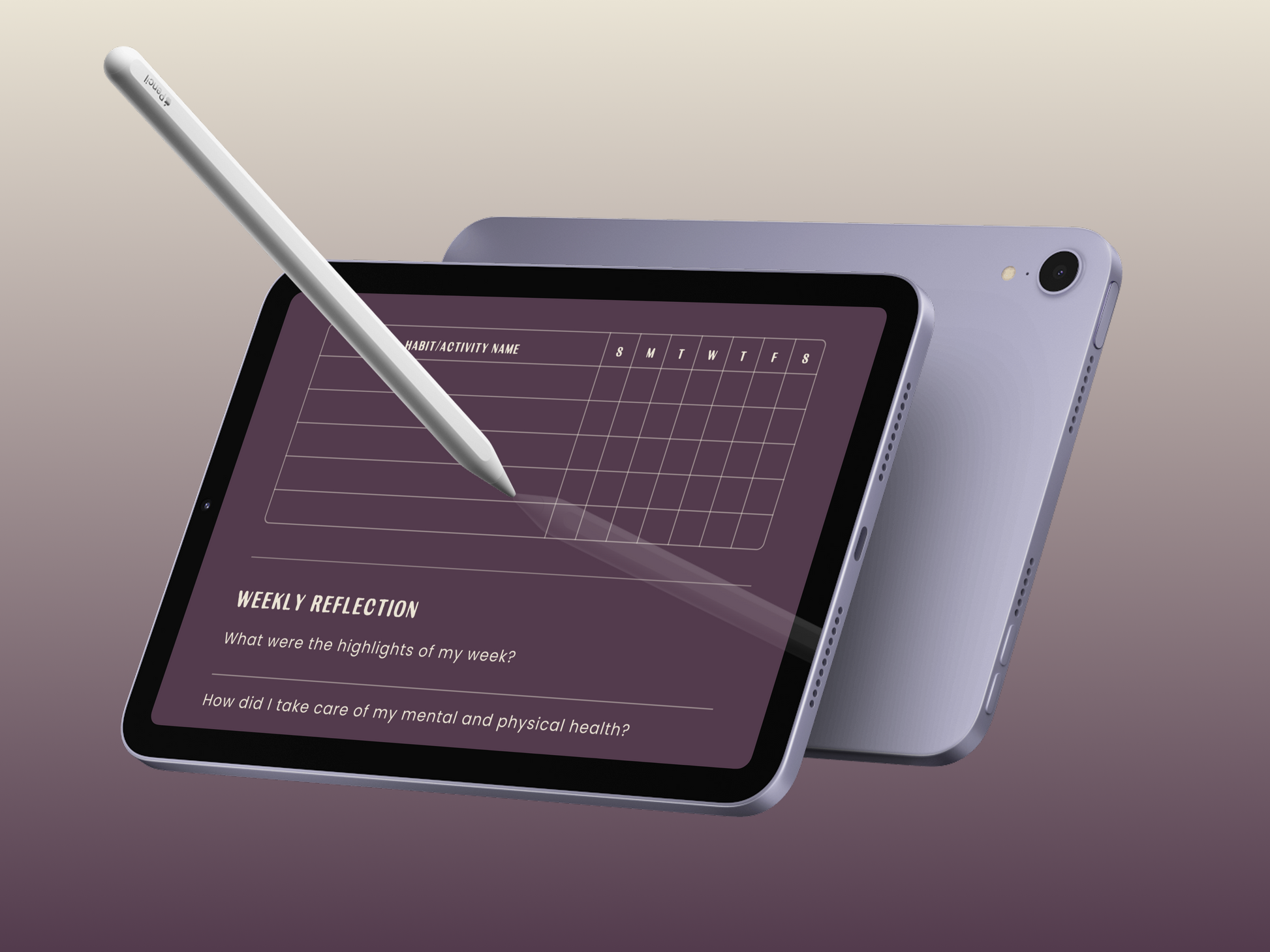 Minimalist Habit Tracker (Digital & Printable) – Light & Dark Theme for Daily Routine