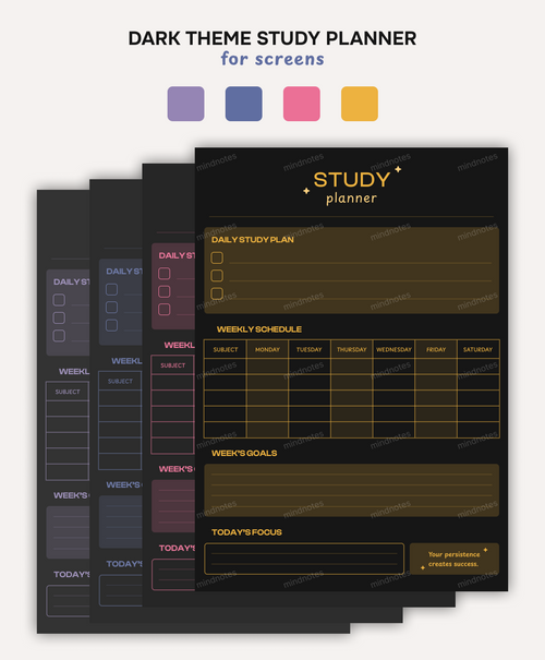 Minimalist Study Planner | Digital & Printable | Mindnotes